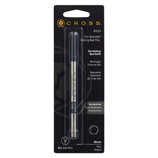 Cruz | Recambio de gel para roller-ball | Trazo medio | Negro | 8523