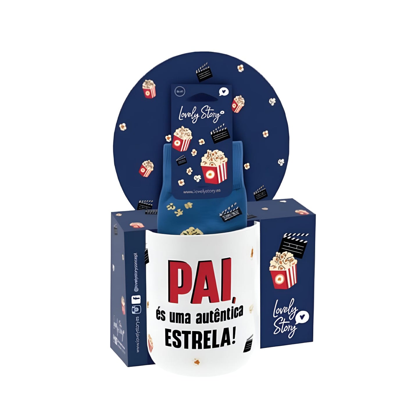 Pai, és uma autêntica estrela - Pack caneca + meias