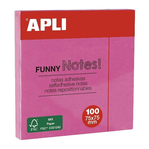 APLICAR | Post-it Adhesivo Rosa 75x75mm