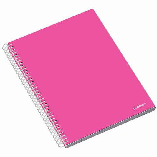 Ámbar | Cuaderno Escolar Espiral Tapa Dura Forrada | A4