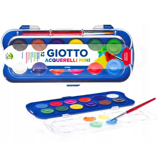 Giotto | Aguarelas Mini com Pincel | 12 un