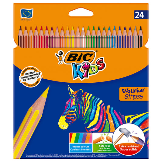 BIC | Lápis de Cor Kids Evolution Tropicolors | 24 un