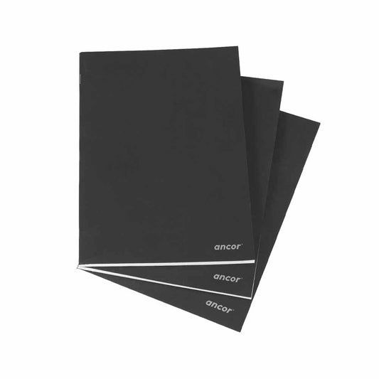 Ancor | Cuaderno grapado con cubierta a cuadros negros | A4