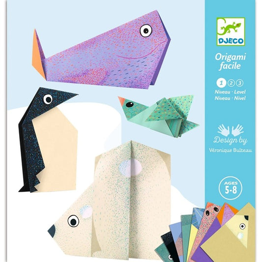 Animais polares - jogo de origami fácil