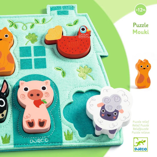 Mouki - jogo de encaixar  formas de animais