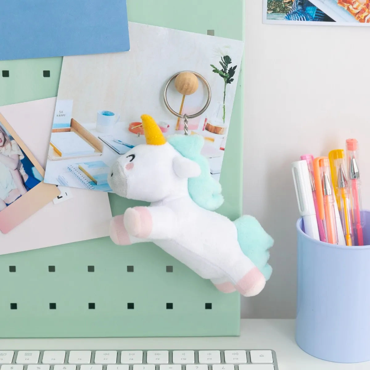 Señor maravilloso | Llavero de peluche con forma de unicornio