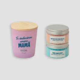 Señor maravilloso | Kit de mimos para mamá | Sales de Baño y Vela Aromática