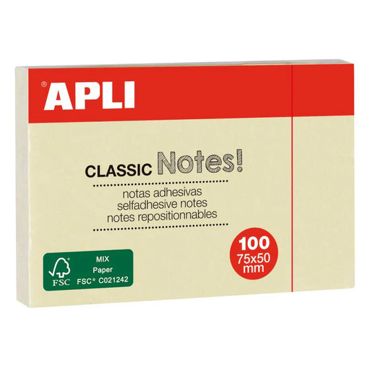 APLICAR | Post-it Adhesivo Clásico 125x75mm