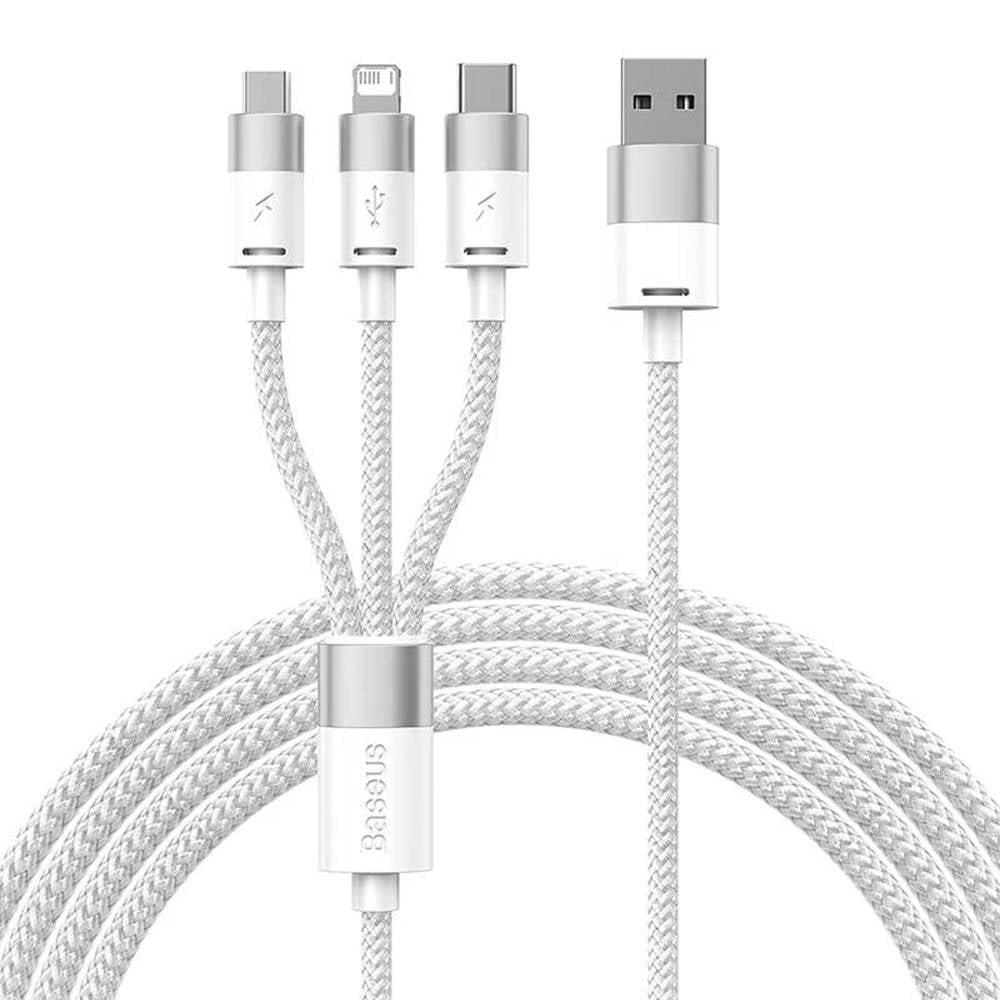 Baseus | Cable StarSpeed ​​USB-A a USB-C | MicroUSB | Rayo 1,2m Blanco