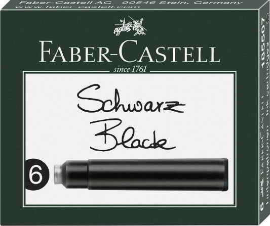 Faber-Castell | Recambio de pluma estilográfica | Negro