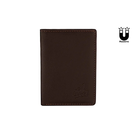 Rubre | Carteira em Pele com Anti-RFID e Magnetismo | Castanho