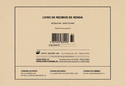 Libro de recibos de ingresos | Modelo 90