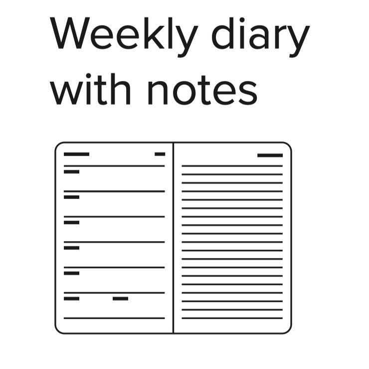 Castelli Milano | Agenda Semanal Midharris Cloudy Grey N | 13x21 cm | 2025