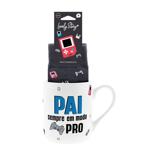 Pai sempre em modo pro - Pack caneca + meias