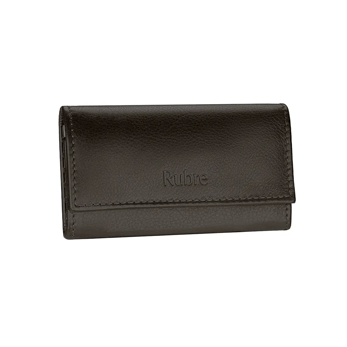 Rubre | Porta-Chaves em Pele com Porta-Moedas e Cartões | Castanho