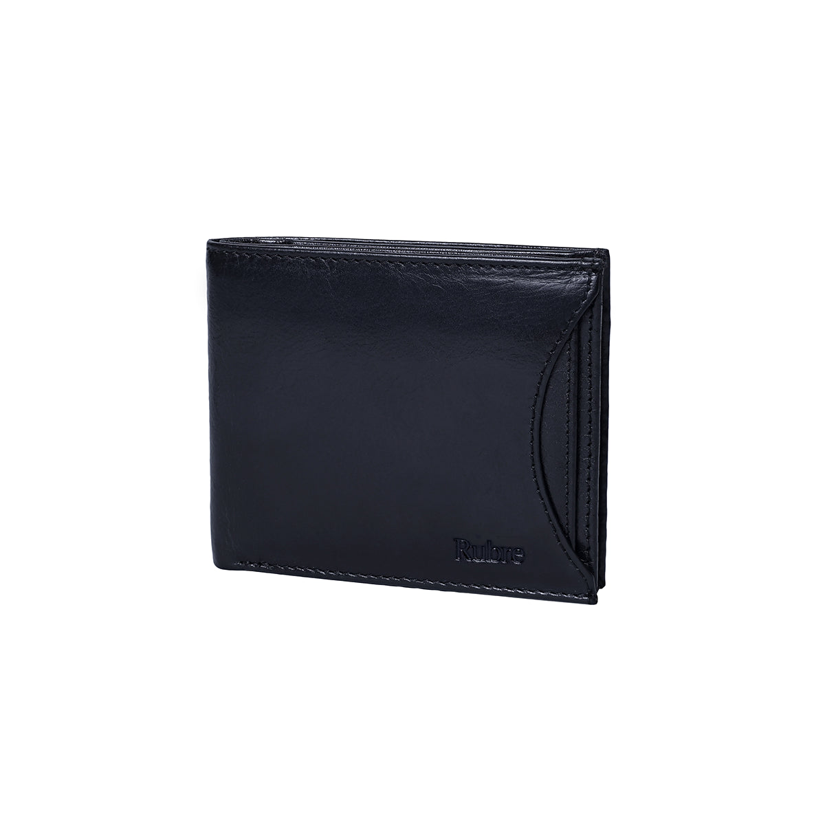 Rubre | Carteira em Pele com Porta-Cartões Amovível e Porta-moedas | Preto