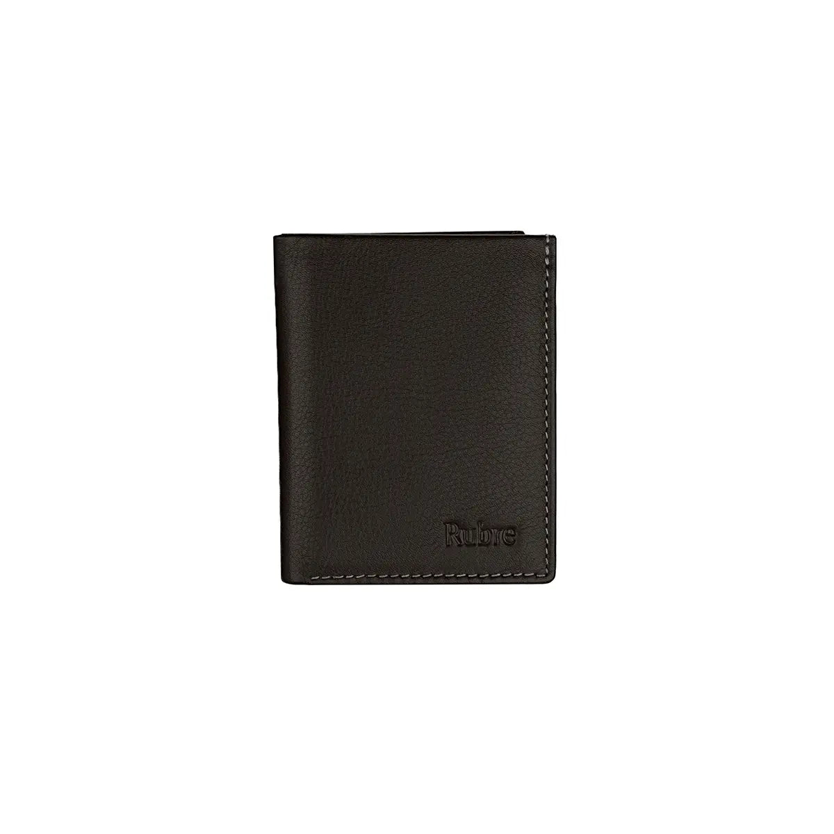 Rubre | Carteira de Homem em Pele com Porta-moedas e Anti-RFID | Castanho