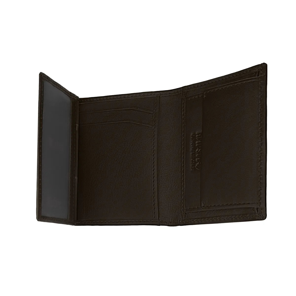 Rubre | Carteira de Homem em Pele com Porta-moedas e Anti-RFID | Castanho