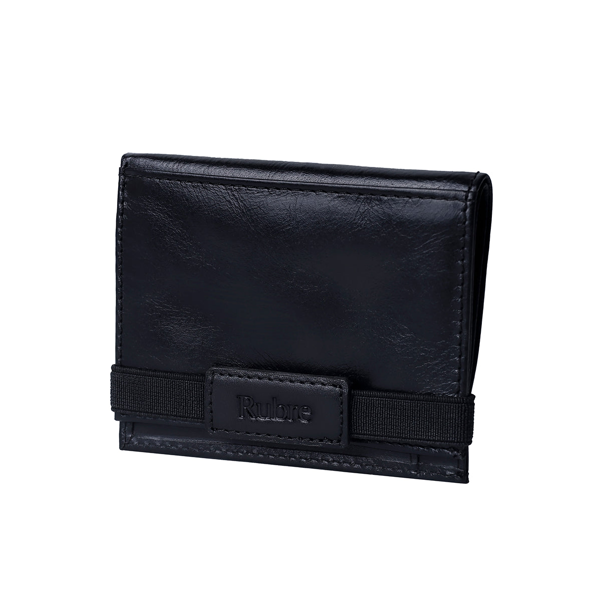 Carteira homem com elástico preta