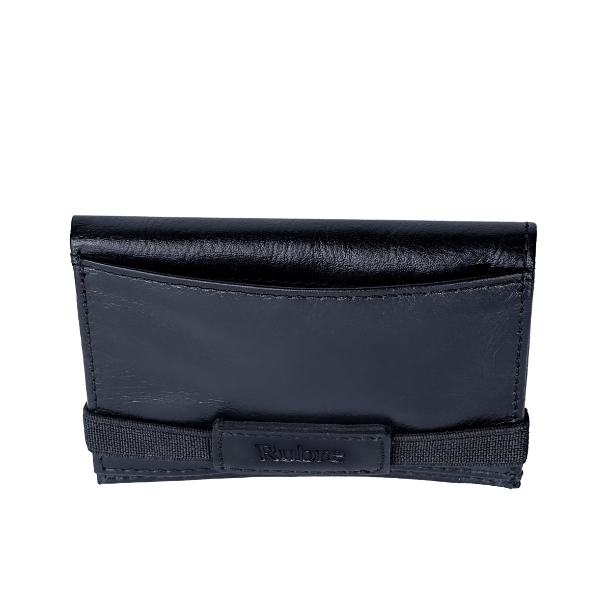 Carteira homem com elástico preta