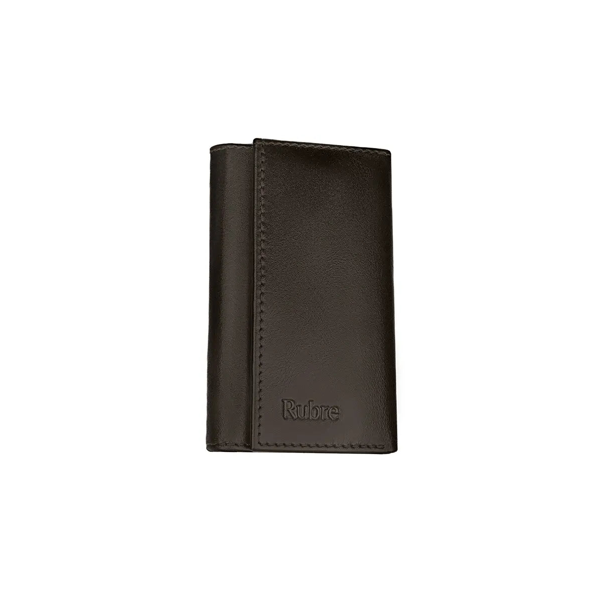 Rojo | Llavero de Piel con Billetes, Monedas y Tarjeteros | Marrón