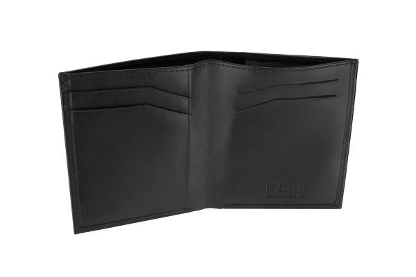 Rojo | Cartera de piel para hombre con protección anti-RFID | Negro