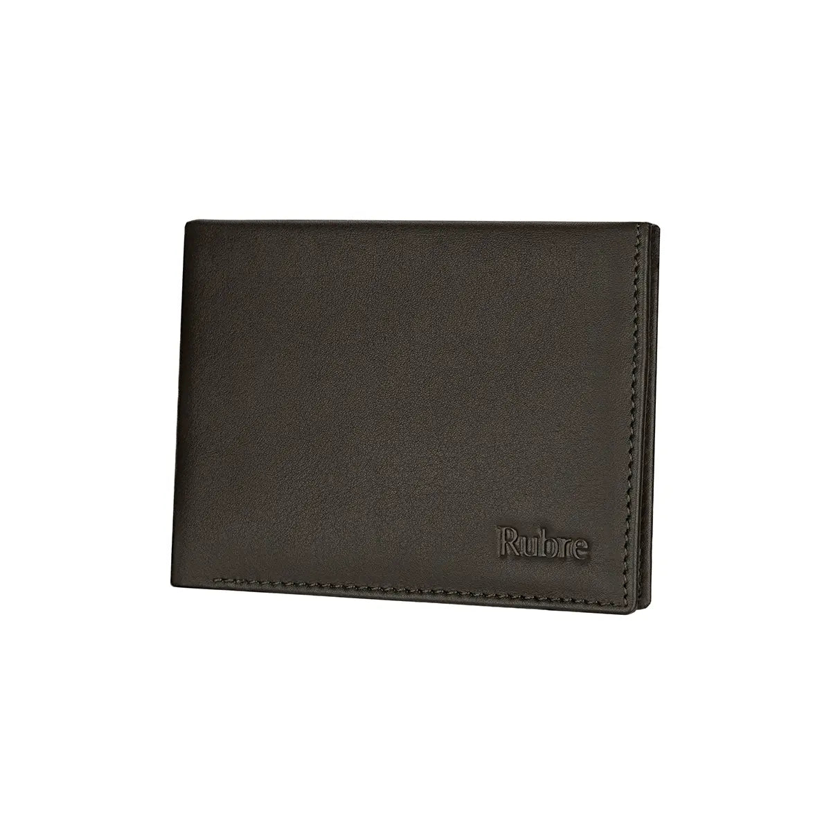 Rubre | Carteira em Pele com Porta-Moedas Secreto e Anti-RFID | Castanho