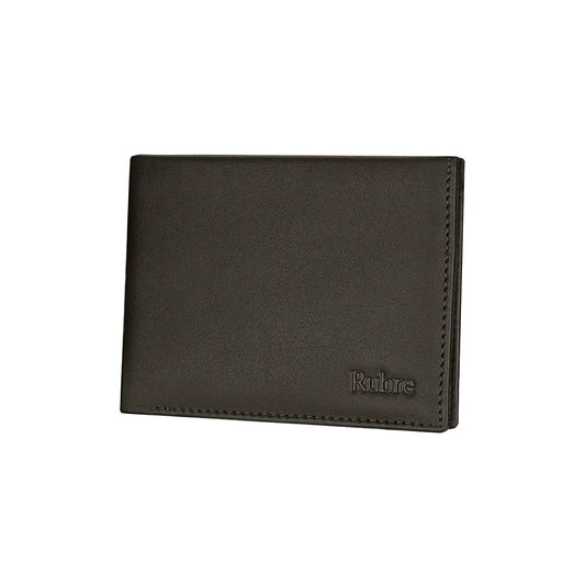 Rubre | Carteira em Pele com Porta-Moedas Secreto e Anti-RFID | Castanho