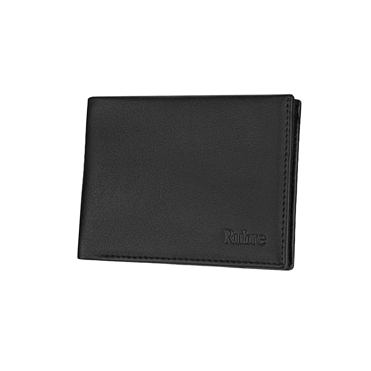 Rubre | Carteira de Homem em Pele com Porta-Moedas e Anti-RFID | Preto