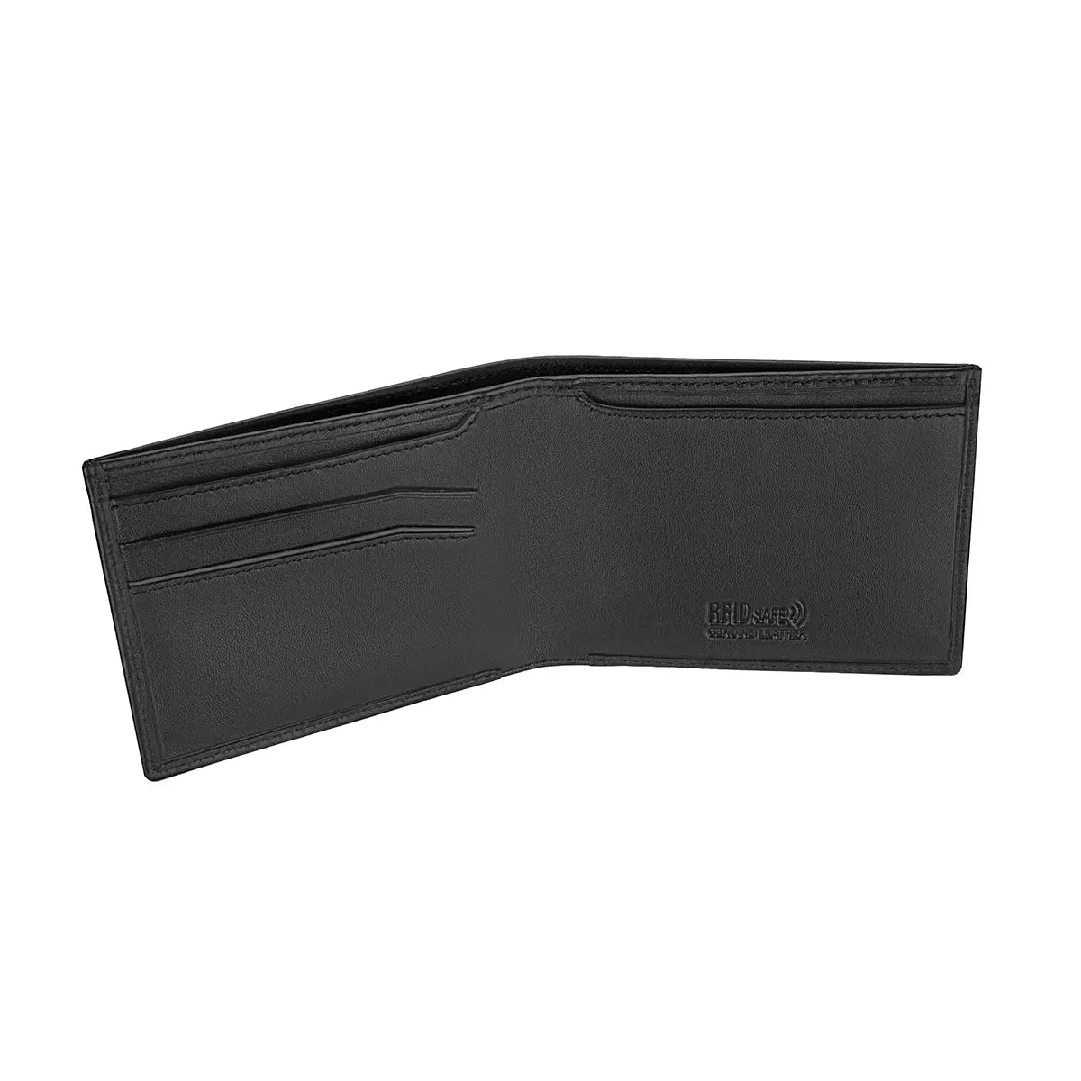 Rubre | Carteira de Homem em Pele com Porta-Moedas e Anti-RFID | Preto