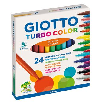 Giotto | Marcador de fieltro Turbo Color | 24 unidades