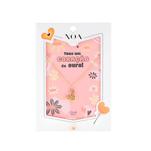 Colar- "Tens um coração de ouro!"