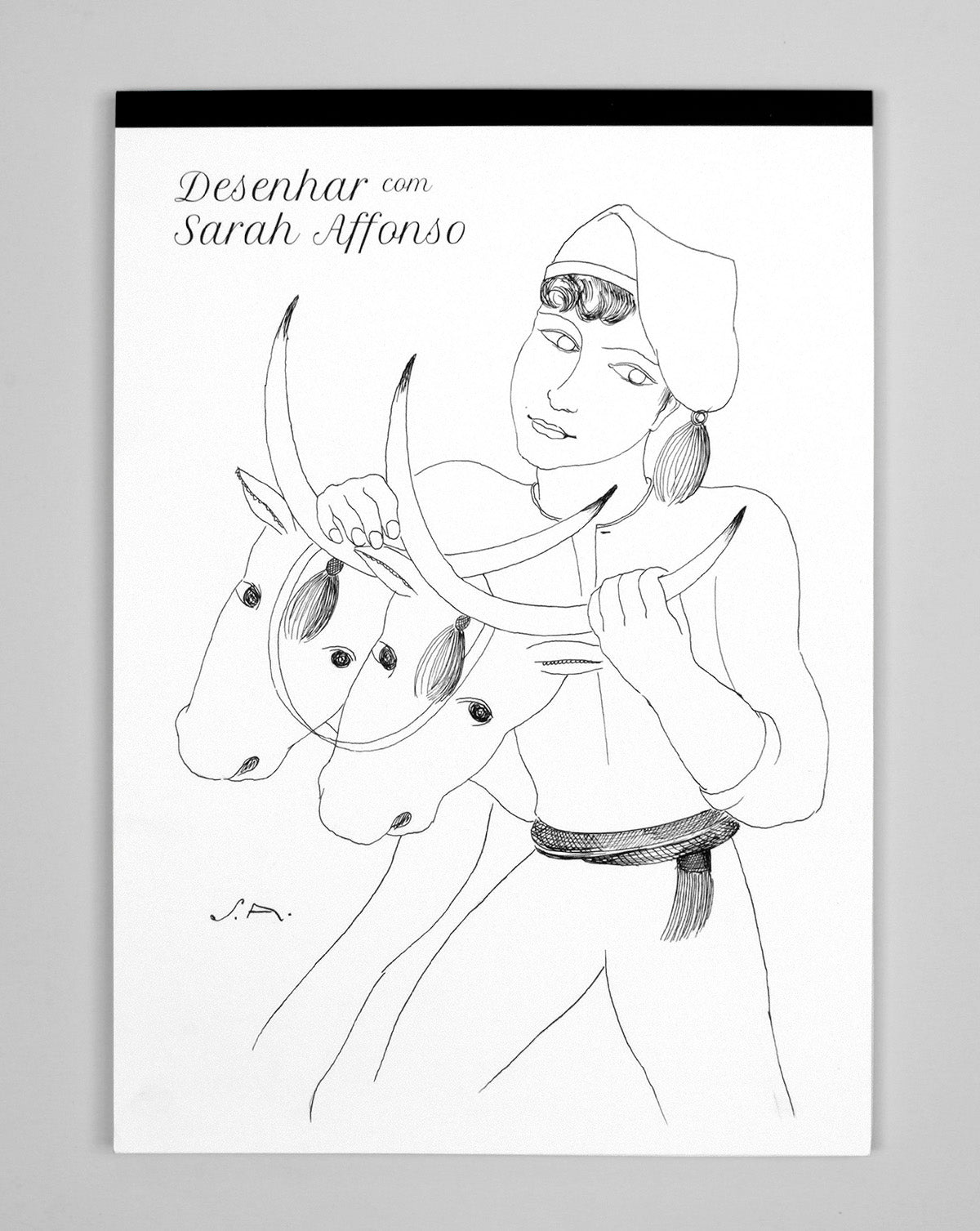 Bloc de dibujo | niño con bueyes