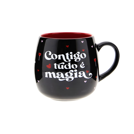 Caneca Oval 400ml- Contigo tudo é magia