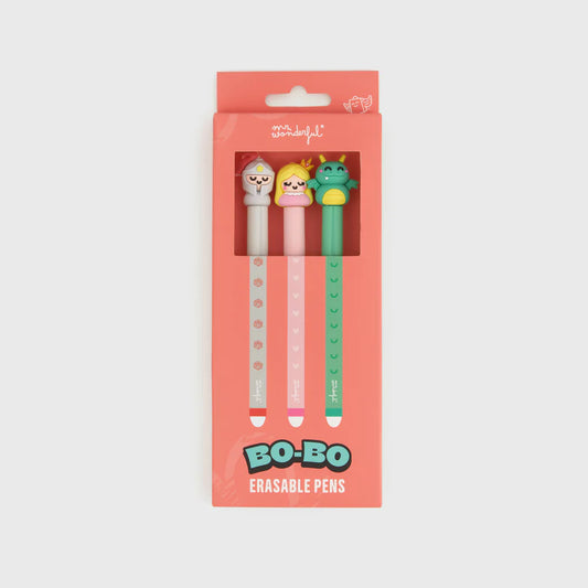 Set de 3 canetas de apagar-"Para escrever histórias memoráveis"