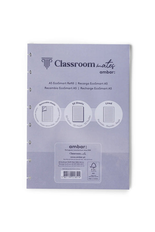 Recarga de caderno inteligente A5 pautado