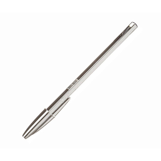 BIC | Caneta Cristal Prateada | Preto