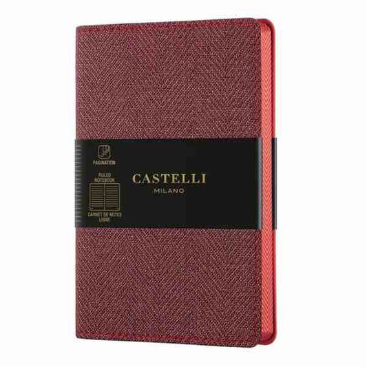 Notebook Castelli Milano - Harris A6 Maple Red