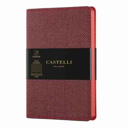 Castelli Milán | Cuaderno Harris A6 | Arce Rojo