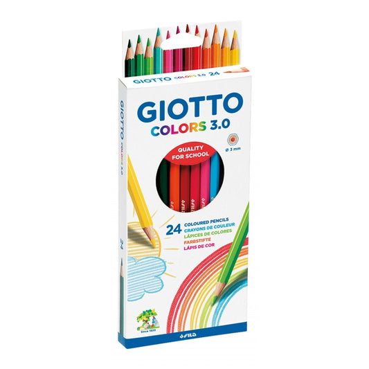 Lápis de Cor Giotto Colors 3.0 – Caixa 24 unidades