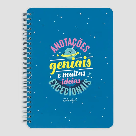 Cuaderno rayado A5: notas geniales y muchas ideas excepcionales