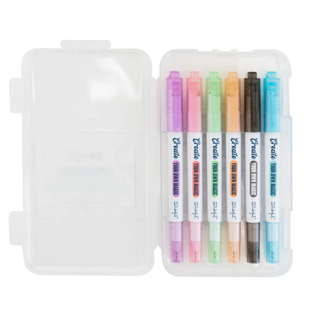 Set of color pens with stamp