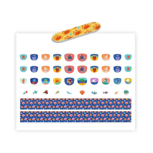 Djeco | 50 Autocolantes para Unhas | Mar