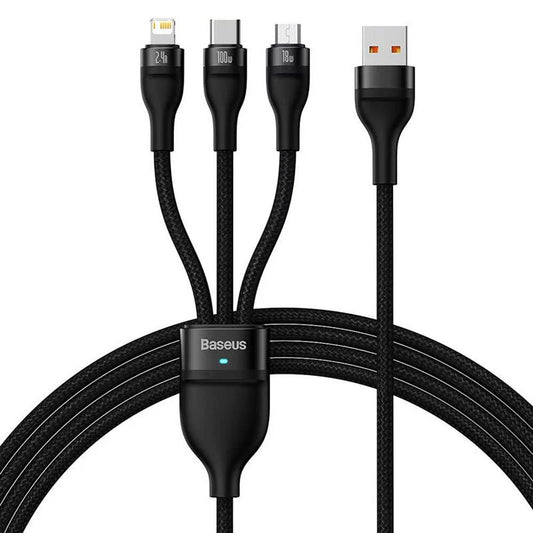 Baseus | Cabo Adaptador Baseus Flash Series USB-A 3-em-1