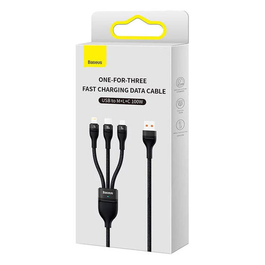 Baseus | Cabo Adaptador Baseus Flash Series USB-A 3-em-1