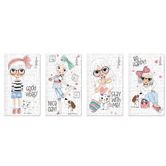 Papiro | Agenda Semanal Cats & Dogs 80x150 mm Sortido | 2026