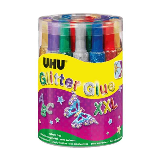UHU | Pegamento con purpurina | Pegamento con partículas brillantes.